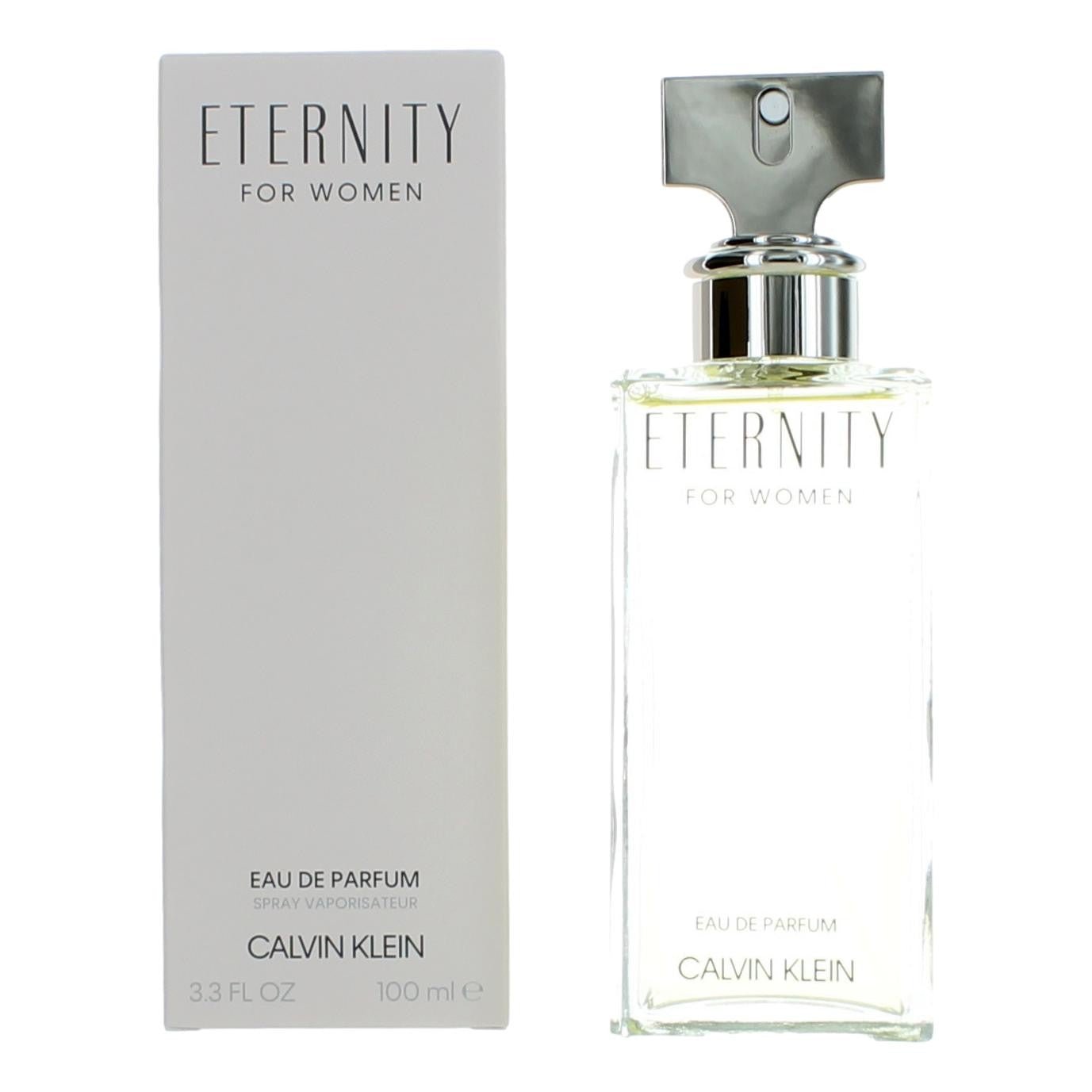 Eternity by Calvin Klein, 3.3 oz Eau De Parfum Spray for Women - 101 Perfume Plus