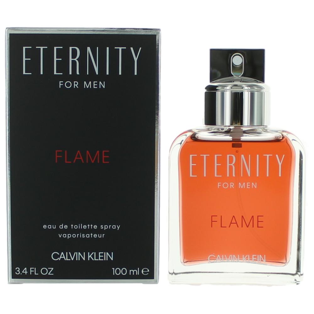 Eternity Flame by Calvin Klein, 3.4 oz Eau De Toilette Spray for Men - 101 Perfume Plus