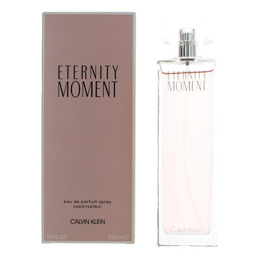 Eternity Moment by Calvin Klein, 3.3 oz Eau De Parfum Spray for Women - 101 Perfume Plus