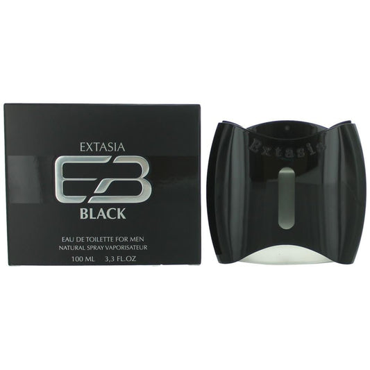 Extasia Black by New Brand, 3.3 oz Eau De Toilette Spray for Men - 101 Perfume Plus