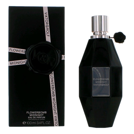 Flowerbomb Midnight by Viktor & Rolf, 3.4 oz Eau De Parfum Spray for Women - 101 Perfume Plus