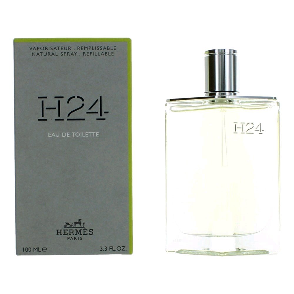 H24 by Hermes, 3.3 oz Eau De Toilette Spray Refillable for Men - 101 Perfume Plus