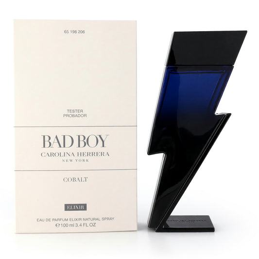 Bad Boy Cobalt Elixir de Carolina Herrera, vaporizador de 3.4oz EDP para hombre TESTER